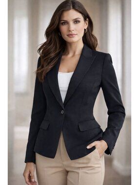 Quiet Luxury Ann Taylor Tailored Blazer | Feminine Power | 8 | Like New